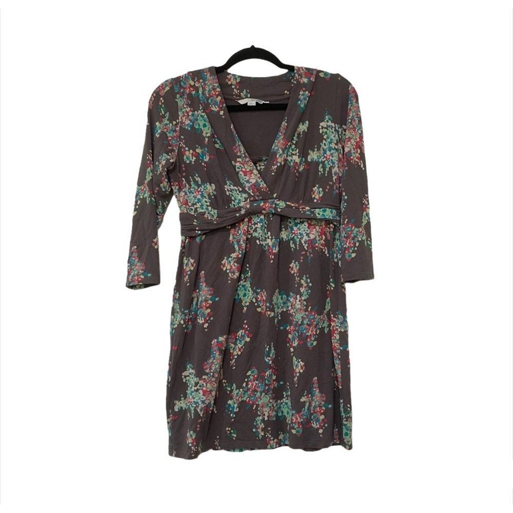 Boden Gray Floral Tunic Dress 8P